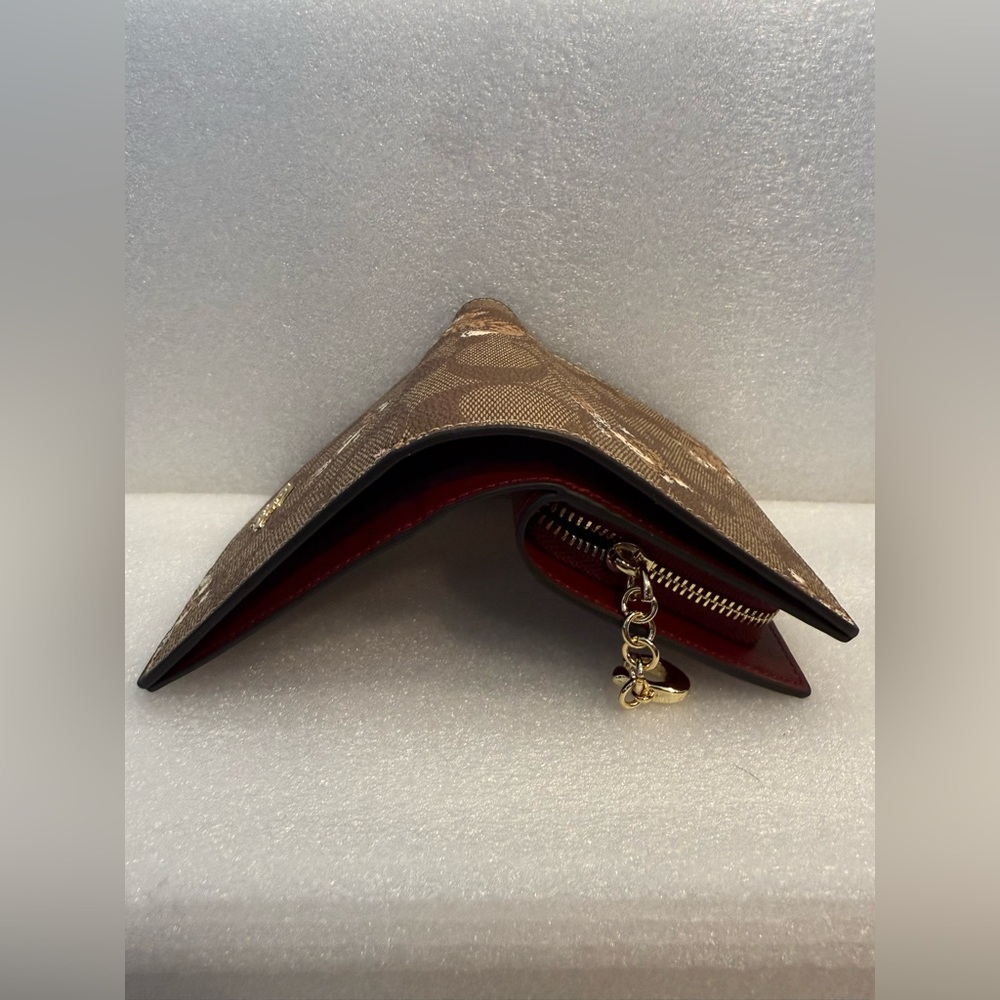 Coach Dancing Kitten Cat Pattern Snap Button Wallet - Picture 11 of 11